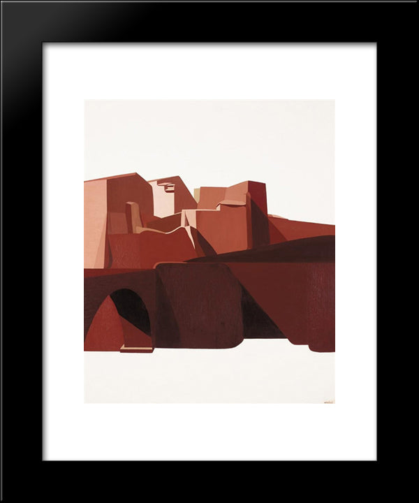 Sisteron 20x24 Black Modern Wood Framed Art Print Poster by Ozenfant, Amedee