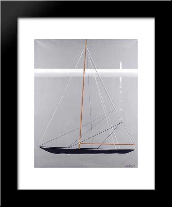 Untitled 20x24 Black Modern Wood Framed Art Print Poster by Ozenfant, Amedee