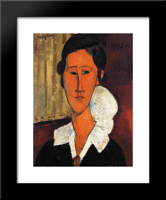 Anna (Hanka) Zborowska 20x24 Black Modern Wood Framed Art Print Poster by Modigliani, Amedeo