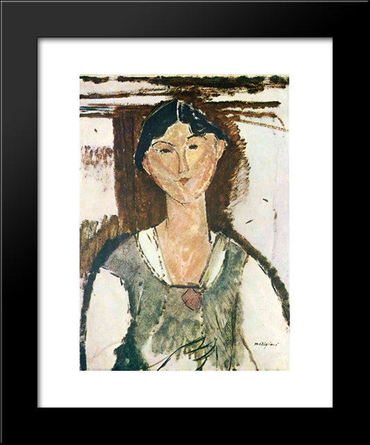 Beatrice Hastings 20x24 Black Modern Wood Framed Art Print Poster by Modigliani, Amedeo