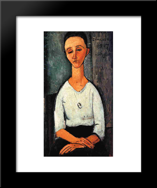 Chakoska 20x24 Black Modern Wood Framed Art Print Poster by Modigliani, Amedeo
