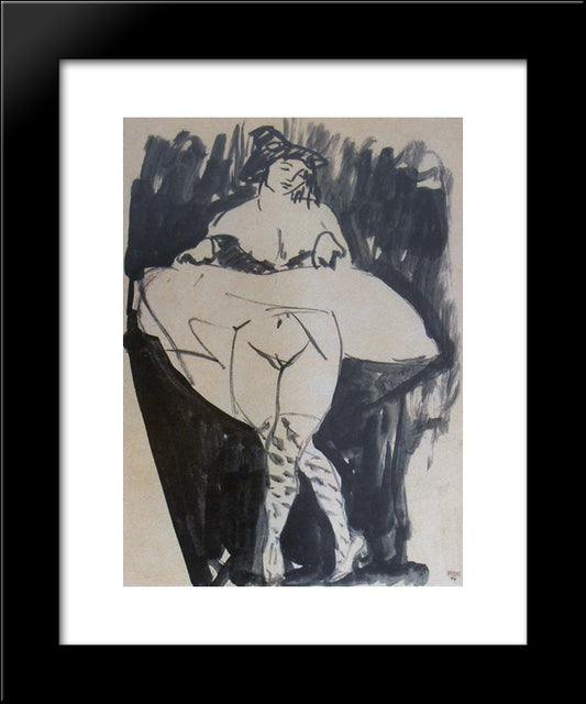 Dancer 20x24 Black Modern Wood Framed Art Print Poster by Modigliani, Amedeo