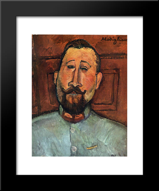 Doctor Devaraigne 20x24 Black Modern Wood Framed Art Print Poster by Modigliani, Amedeo