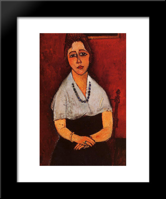 Elena Picard 20x24 Black Modern Wood Framed Art Print Poster by Modigliani, Amedeo