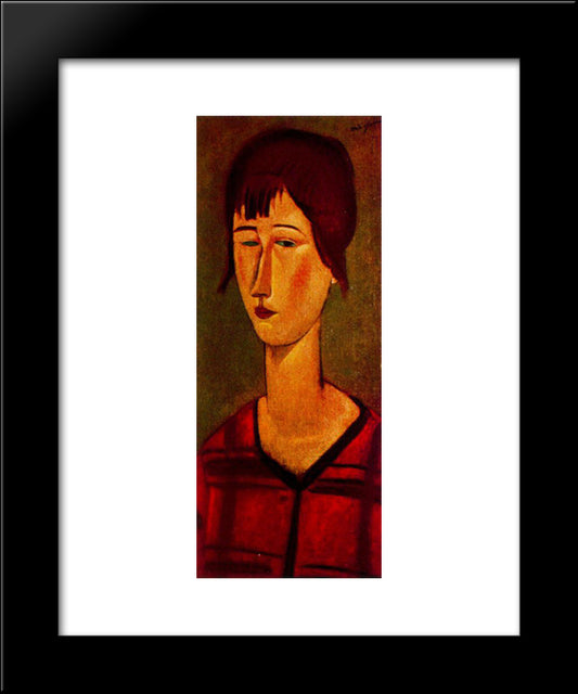 Marcelle 20x24 Black Modern Wood Framed Art Print Poster by Modigliani, Amedeo