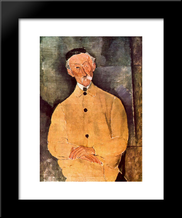 Monsieur Lepoutre 20x24 Black Modern Wood Framed Art Print Poster by Modigliani, Amedeo