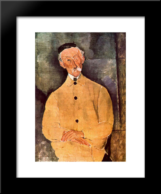 Monsieur Lepoutre 20x24 Black Modern Wood Framed Art Print Poster by Modigliani, Amedeo