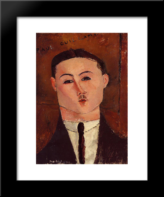 Paul Guillaume 20x24 Black Modern Wood Framed Art Print Poster by Modigliani, Amedeo