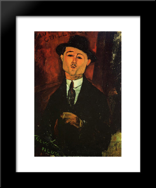 Paul Guillaume 20x24 Black Modern Wood Framed Art Print Poster by Modigliani, Amedeo