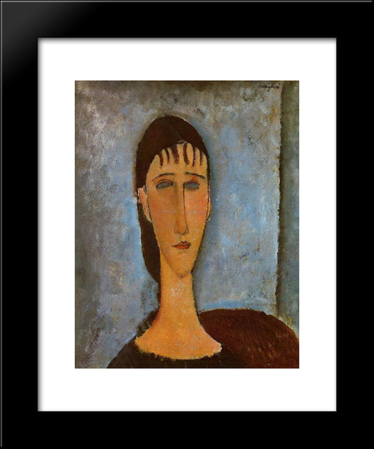 Portrait Of A Young Girl 20x24 Black Modern Wood Framed Art Print Poster by Modigliani, Amedeo