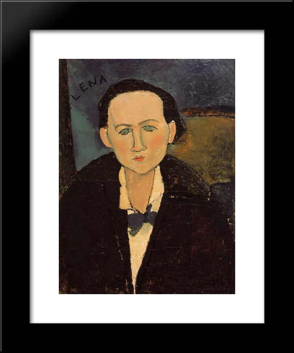 Portrait Of Elena Pavlowski 20x24 Black Modern Wood Framed Art Print Poster by Modigliani, Amedeo
