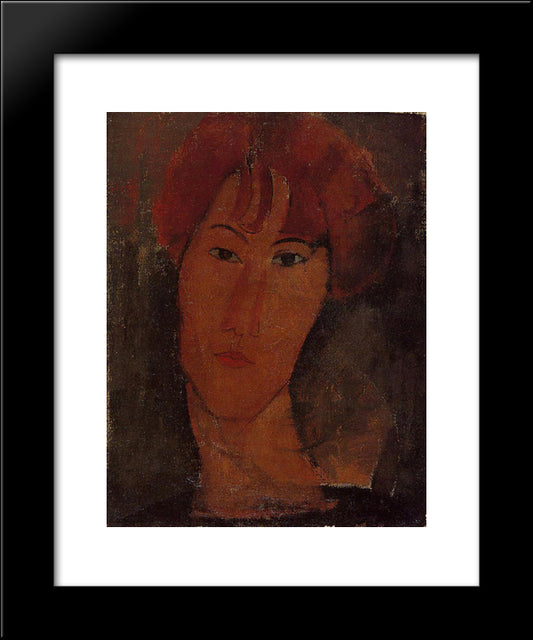 Portrait Of Pardy 20x24 Black Modern Wood Framed Art Print Poster by Modigliani, Amedeo