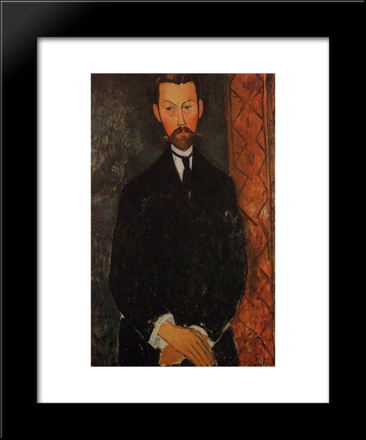 Portrait Of Paul Alexander 20x24 Black Modern Wood Framed Art Print Poster by Modigliani, Amedeo