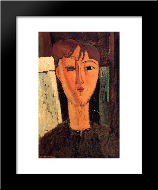 Raimondo 20x24 Black Modern Wood Framed Art Print Poster by Modigliani, Amedeo