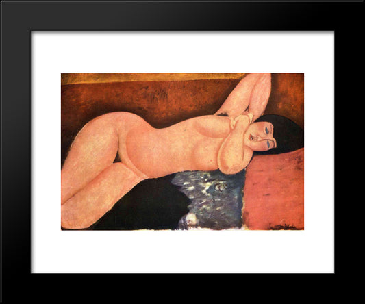 Reclining Nude 20x24 Black Modern Wood Framed Art Print Poster by Modigliani, Amedeo