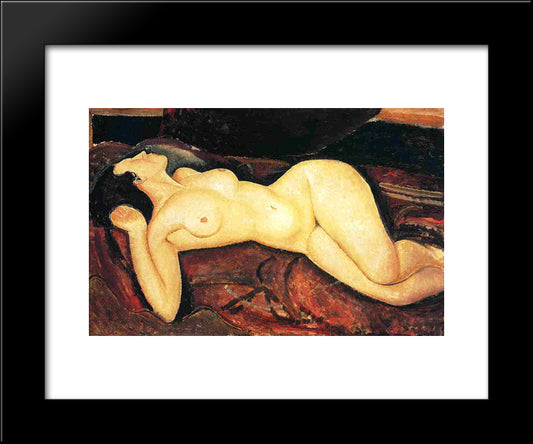 Recumbent Nude 20x24 Black Modern Wood Framed Art Print Poster by Modigliani, Amedeo