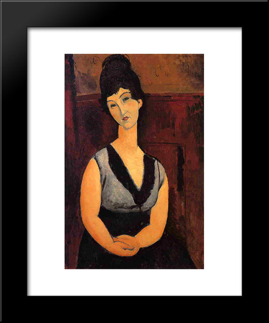 The Beautiful Confectioner 20x24 Black Modern Wood Framed Art Print Poster by Modigliani, Amedeo
