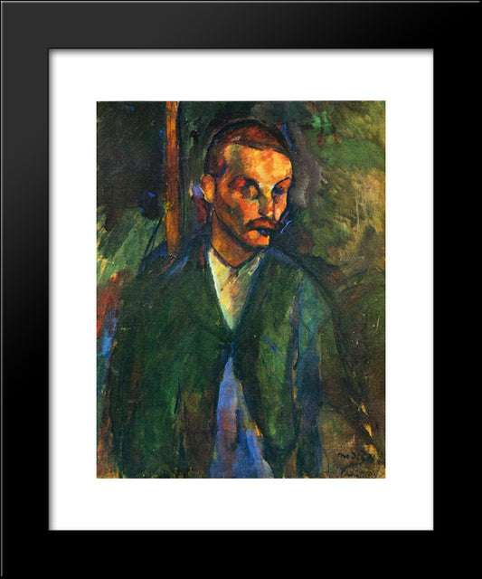 The Beggar Of Livorne 20x24 Black Modern Wood Framed Art Print Poster by Modigliani, Amedeo