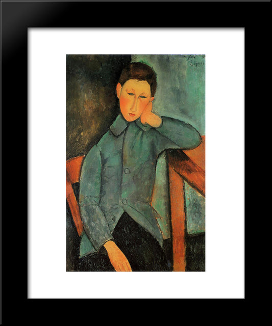 The Boy 20x24 Black Modern Wood Framed Art Print Poster by Modigliani, Amedeo