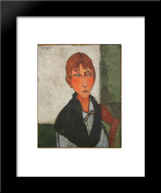 The Mistress 20x24 Black Modern Wood Framed Art Print Poster by Modigliani, Amedeo