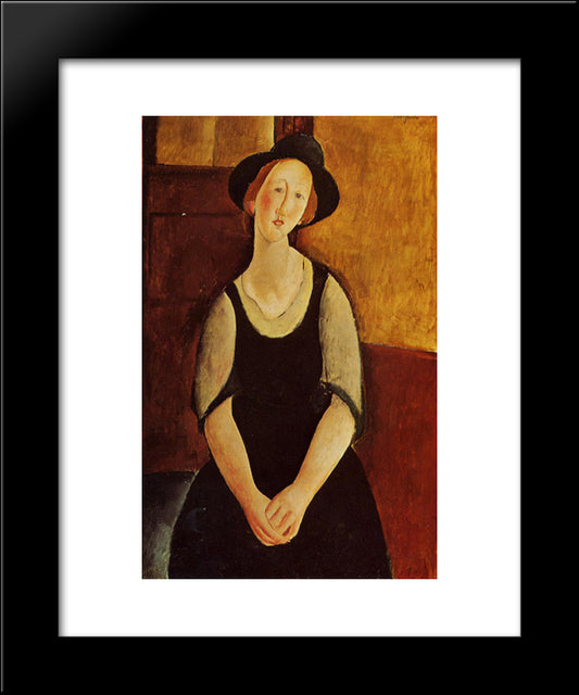 Thora Klinckowstrom 20x24 Black Modern Wood Framed Art Print Poster by Modigliani, Amedeo