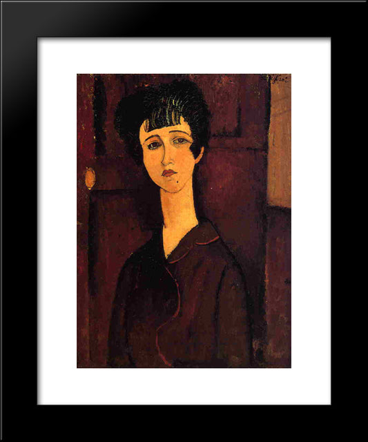 Victoria 20x24 Black Modern Wood Framed Art Print Poster by Modigliani, Amedeo