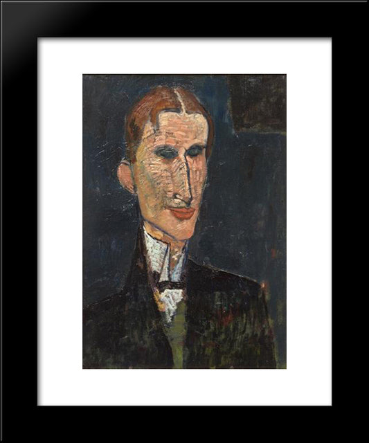 Viking Eggeling 20x24 Black Modern Wood Framed Art Print Poster by Modigliani, Amedeo