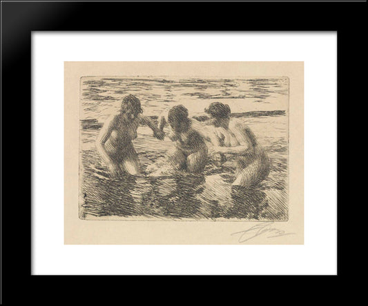 Against The Current 20x24 Black Modern Wood Framed Art Print Poster by Zorn, Anders