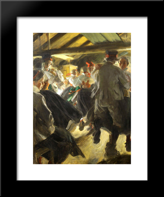 Dance In Gopsmor 20x24 Black Modern Wood Framed Art Print Poster by Zorn, Anders