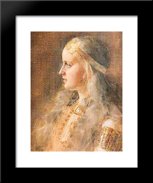 Gunnlod 20x24 Black Modern Wood Framed Art Print Poster by Zorn, Anders