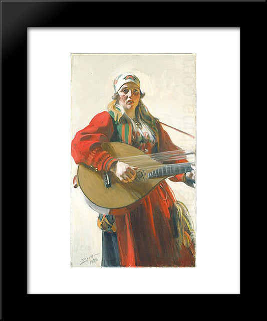 Home Tunes 20x24 Black Modern Wood Framed Art Print Poster by Zorn, Anders