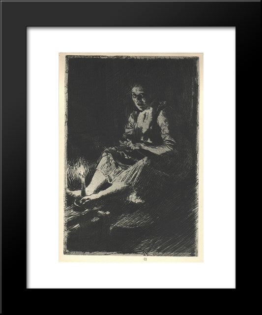 Ida 20x24 Black Modern Wood Framed Art Print Poster by Zorn, Anders