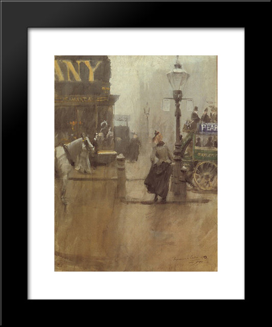 Impressions Of London 20x24 Black Modern Wood Framed Art Print Poster by Zorn, Anders