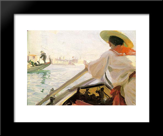 In My Gondola 20x24 Black Modern Wood Framed Art Print Poster by Zorn, Anders