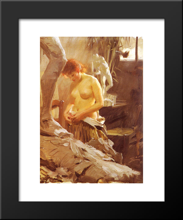 In Wikstrom Studio 20x24 Black Modern Wood Framed Art Print Poster by Zorn, Anders