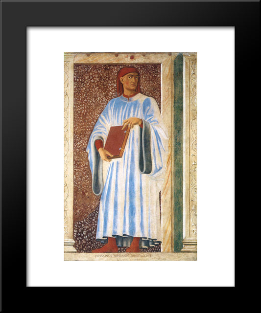 Giovanni Boccaccio 20x24 Black Modern Wood Framed Art Print Poster by Castagno, Andrea del