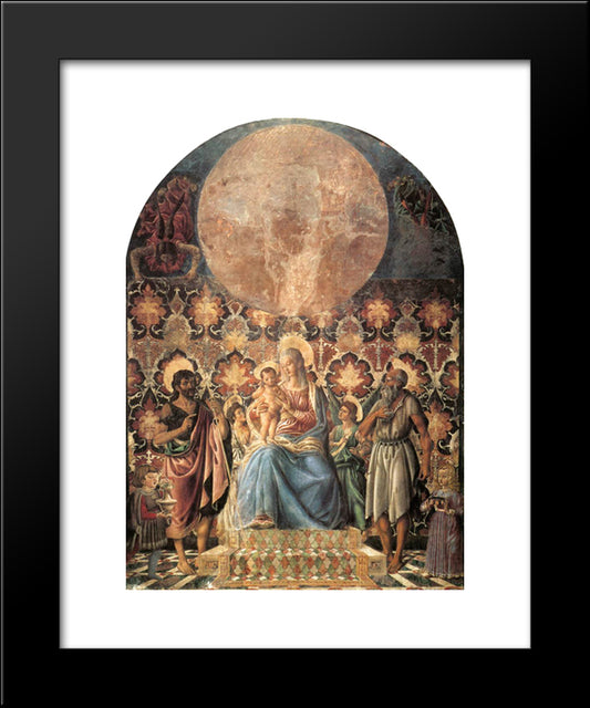 Madonna And Child With Saints 20x24 Black Modern Wood Framed Art Print Poster by Castagno, Andrea del