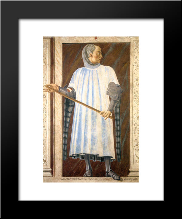 Niccolo Acciaioli 20x24 Black Modern Wood Framed Art Print Poster by Castagno, Andrea del