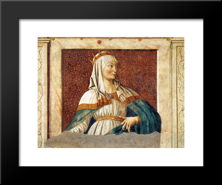 Queen Esther 20x24 Black Modern Wood Framed Art Print Poster by Castagno, Andrea del