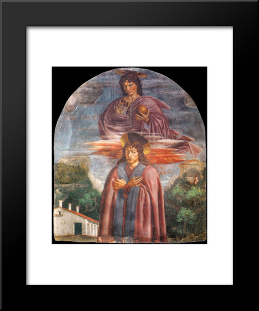 St. Julian And The Redeemer 20x24 Black Modern Wood Framed Art Print Poster by Castagno, Andrea del