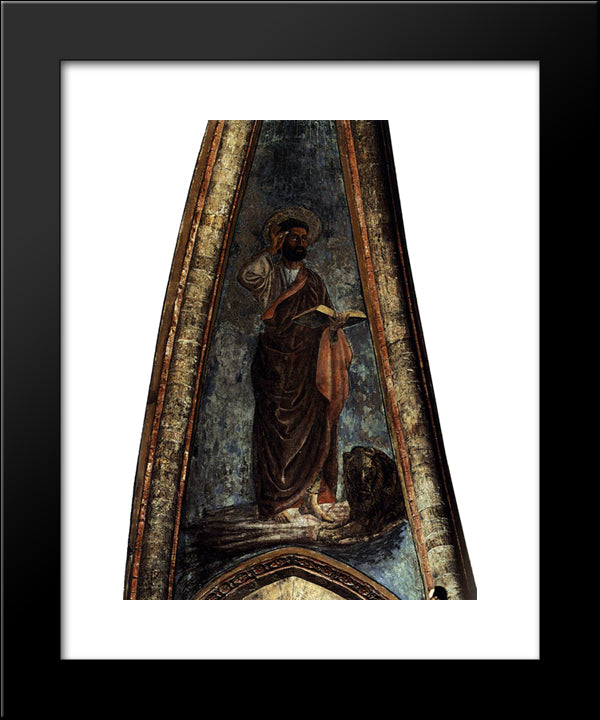 St. Mark 20x24 Black Modern Wood Framed Art Print Poster by Castagno, Andrea del