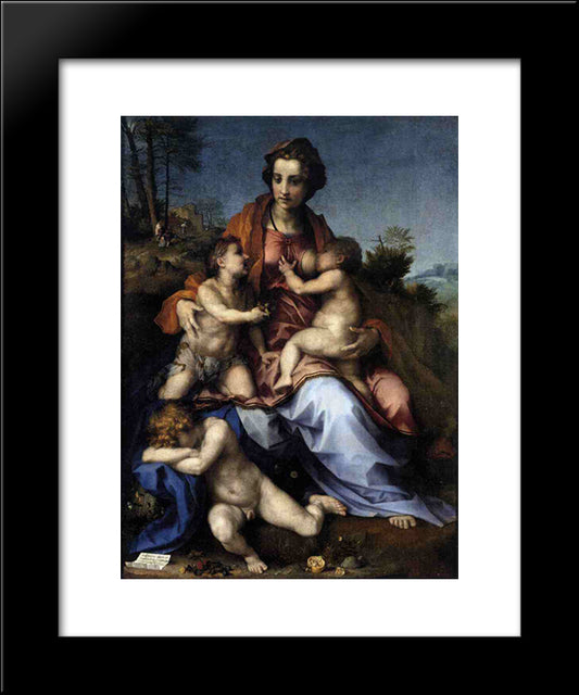 Charity 20x24 Black Modern Wood Framed Art Print Poster by Sarto, Andrea del