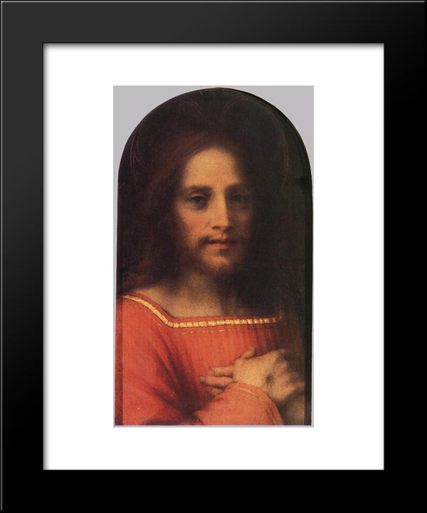 Christ The Redeemer 20x24 Black Modern Wood Framed Art Print Poster by Sarto, Andrea del