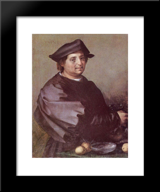 Domenico Di Jacopo Di Matteo, Called 'Becuccio Bicchieraio' 20x24 Black Modern Wood Framed Art Print Poster by Sarto, Andrea del