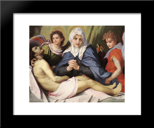 Lament Of Christ 20x24 Black Modern Wood Framed Art Print Poster by Sarto, Andrea del