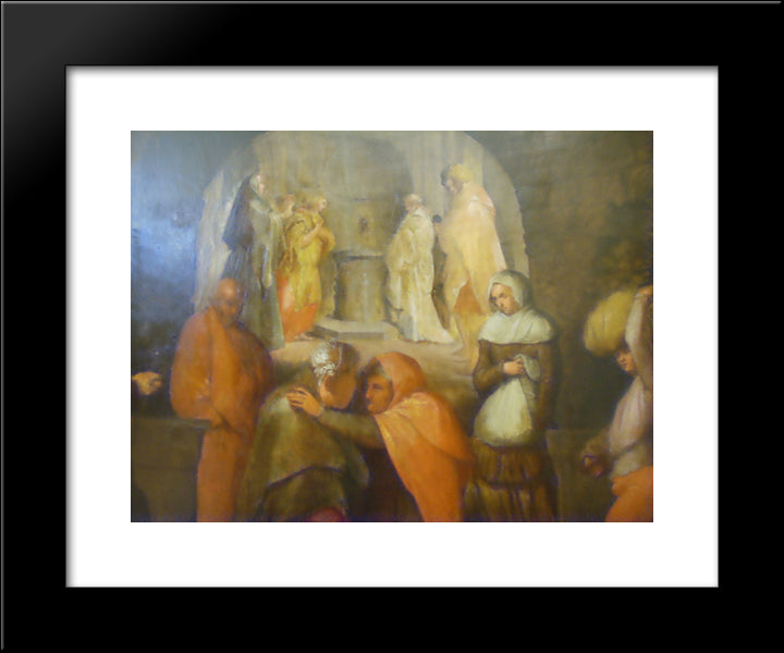 Last Supper 20x24 Black Modern Wood Framed Art Print Poster by Sarto, Andrea del