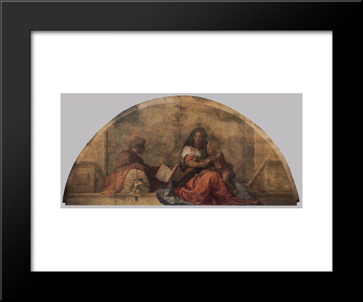 Madonna Del Sacco 20x24 Black Modern Wood Framed Art Print Poster by Sarto, Andrea del