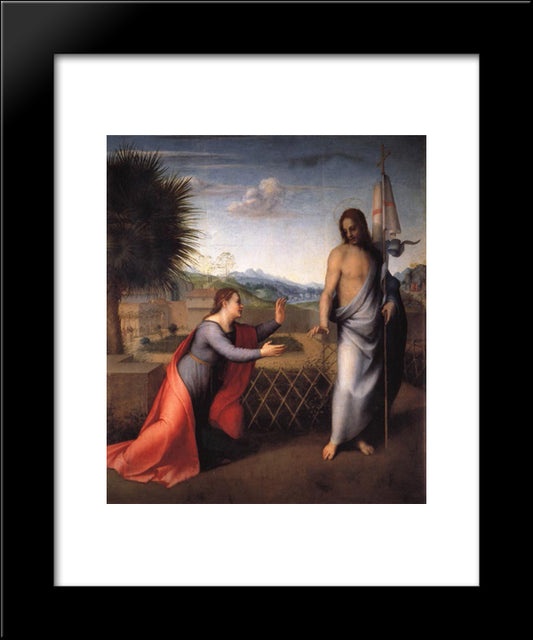 Noli Me Tangere 20x24 Black Modern Wood Framed Art Print Poster by Sarto, Andrea del