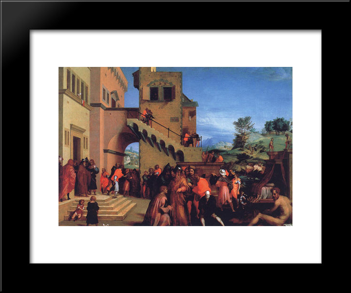 Stories Of Joseph 20x24 Black Modern Wood Framed Art Print Poster by Sarto, Andrea del