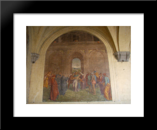 The Healing Of The Possessed Woman 20x24 Black Modern Wood Framed Art Print Poster by Sarto, Andrea del